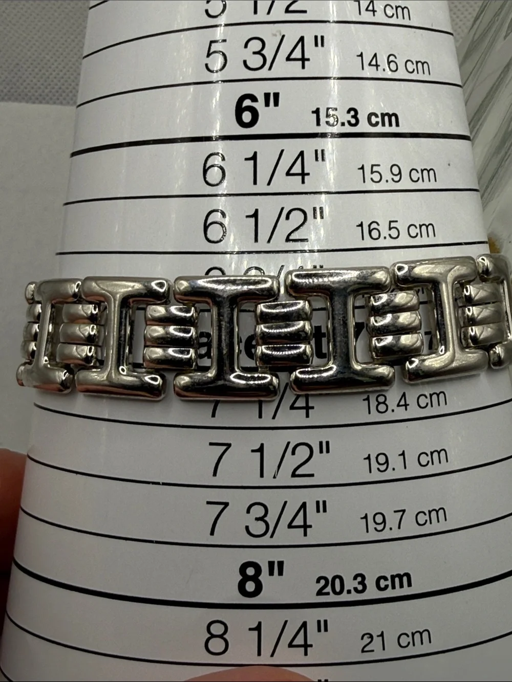 Classic Vintage Monet Chunky Silver tone open work Link Bracelet Sz 7